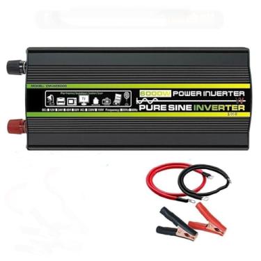 Imagem de Inversor De Onda Senoidal Pura 6000W DC 12V/24V/48V/60V Para AC 220V Conversor De Energia Para Carro Adequado Para Casa, Carro, Sistema Solar RV (Color : 6000W, Size : 12-220V)