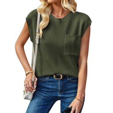 Imagem de Camisola de Malha Sem Mangas Com Capuz Mangas de Malha Cardigan Cor Sólida Casual Casa Wear para Mulher (S)