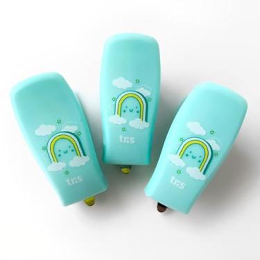 Imagem de Mini Grampeador Fofurices Tris com Extrator - 26/6 18 folhas T312 Verde (Azul)