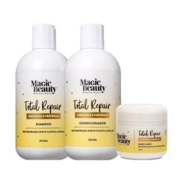 Imagem de Kit Magic Beauty Total Repair - Shampoo e Condicionador e Máscara-Unissex