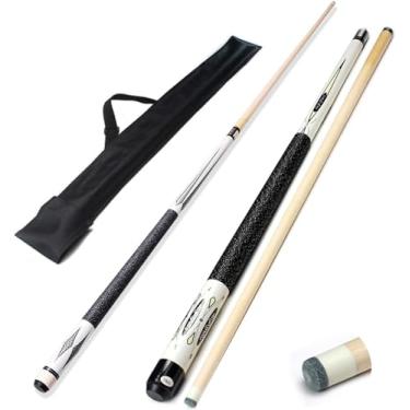 Imagem de Bastão de sinuca, 1/2 taco de bilhar articulado, conjunto de tacos de bilhar de bolas de bilhar, aperto de mão antiderrapante, bastões de tacos para jogadores profissionais de bilhar (taco de bilhar +