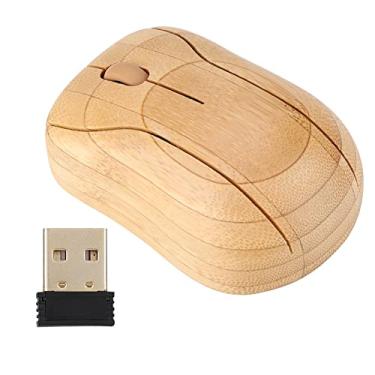 Imagem de Mouse óptico, Mouse De Bambu Leve De 2,4 GHz, Clique Silencioso, Mouse De Computador Portátil, Acessórios De Computador Com Portas USB Para PC, Notebook, Desktop