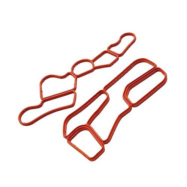 Imagem de A ABSOPRO Conjunto de junta do filtro de óleo do motor 2721840080 2721840280 Vedação do filtro de óleo do motor refrigerador para Mercedes-Benz ML450 2010-2011 (conjunto de 2)