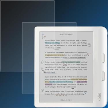 Imagem de GOVTVA Protetor de tela antirreflexo (fosco) projetado para Kobo Libra Cor/Libra 2/Libra H2O Anti Reflexivo Anti Impressão Digital Película PET Matte Skin (Nano Matte Anti Burst Soft Film)