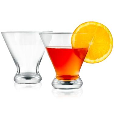 Imagem de NutriChef Conjunto de 2 copos de martini, 238 g, copos de coquetel sem haste para Margarita, Manhattan e Cosmopolitan, copo de martini para bar em casa, festas à noite, aniversários, presente de
