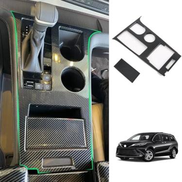 Imagem de GZPLMYKJYXGSPL Painel de manípulo de mudança de marchas de carro para Toyota Sienna 2021 2022 2023 2024 2025 Acessórios, acabamento interno, consoles centrais, botas, estrutura de cobertura