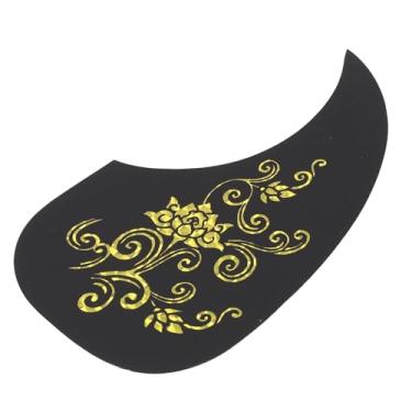 Imagem de Pickguard de Guitarra, Placa de Proteção de Guitarra Acústica Autoadesiva Placa de Arranhões de Guitarra Peças de Reposição para Acústico (Padrão Dourado)