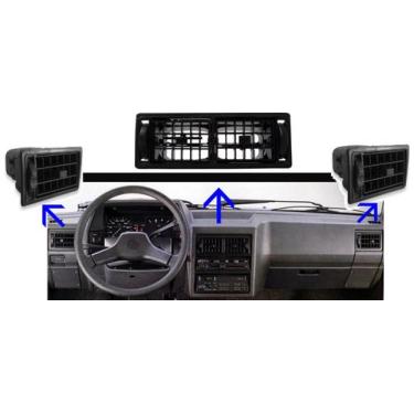 Imagem de Suporte Com Difusor D Ar Painel Gol Parati Saveiro Kit - Clauplast