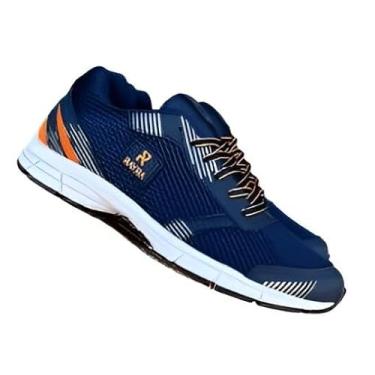Imagem de TÊNIS RAYRA JET 7 MASCULINO DE CORRIDA CAMINHADA DIA A DIA (Marinho/Laranja, BR, Adulto, Numérico, 38)