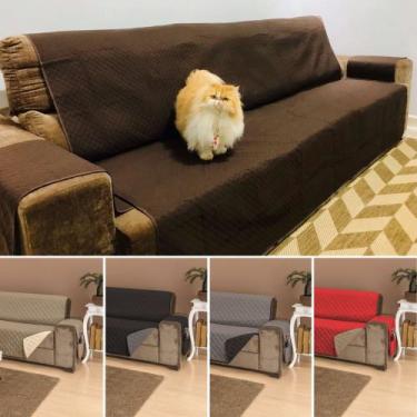 Imagem de Protetor capa avulsa de sofa padrao fixo ou reclinavel de 3 lugares du