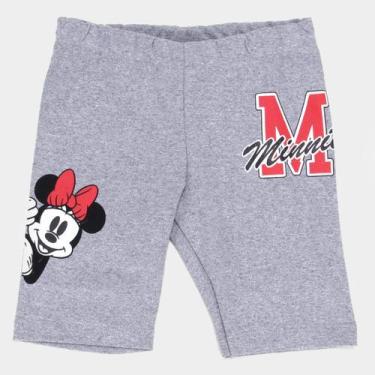 Imagem de Short Infantil Disney Minnie College Feminino, Cinza, 1A