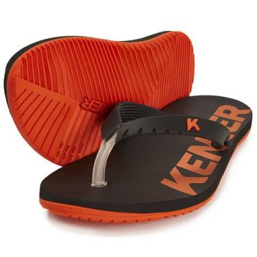 Imagem de Chinelo Kenner Red Masculino - Preto e Laranja, 43