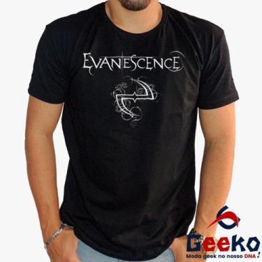 Imagem de Camiseta Evanescence 100% Algodão Rock Geeko, Preto gola careca, M