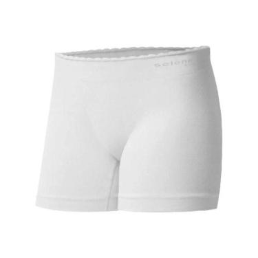 Imagem de Calcinha Boxer Infantil Sem Costura Selene 20610-001 Microfibra, Branc