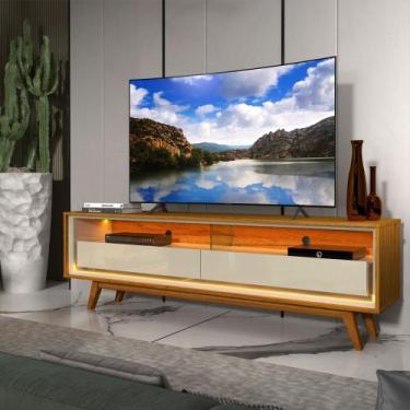 Imagem de Rack Para Tv Com Led Requinte 172 Nature Off White - Gelius - Gelius M