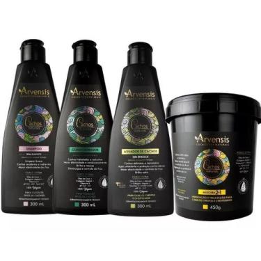 Imagem de Kit Cachos Arvensis Shampoo Condicionador Ativador Mascara