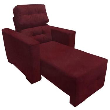 Imagem de POLTRONA SOFA 1 lugar Retrátil e Reclinável Veneza Bordo - BEATRIZ DEC
