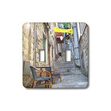 Imagem de 3dRose lsp_82695_2 Prijeko Street Stairs, Cadeiras, Dubrovnik, Croácia Eu32 Pka0213 Per Karlsson Interruptor duplo