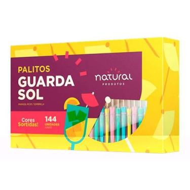 Imagem de Palito Guarda Sol/chuva Enfeite Drink Bebida Natural C/144 - ESPETOS E