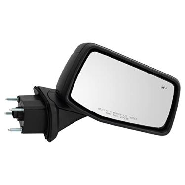 Imagem de TRQ Espelho retrovisor lateral aquecido perímetro luz bind monitoramento de ponto listrado texturizado boné RH para Chevy Silverado 1500