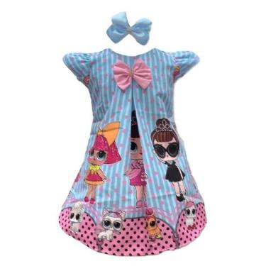 Imagem de Vestido Temático Lol Trapézio - PEQUENOS ENCANTOS BABY, Azul, P
