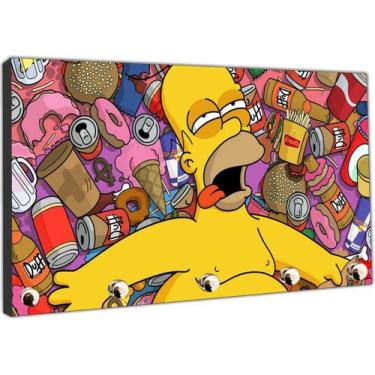 Imagem de Porta Chave Simpsons Família Homer Cerveja Organizador Chaveiros - Vit