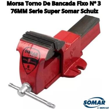 Imagem de Morsa Torno De Bancada Fixo Nº 3 76MM Serie Super Somar Schulz