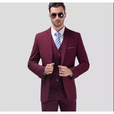 Imagem de Blazer Masculino Slim Fit Social e Esportivo - YourBrand, Bordô, P