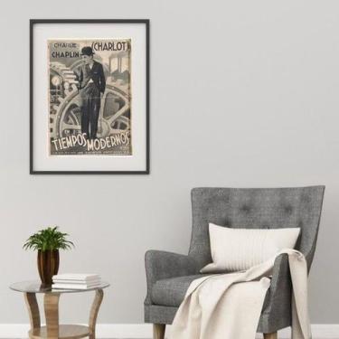 Imagem de Quadro Poster Vintage Charlie Chaplin - 60x48cm - Quadros On-line, Mol