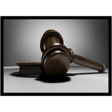 Imagem de Quadro Decorativo Direito Advogados Martelo Da Justiça Sala Escritório