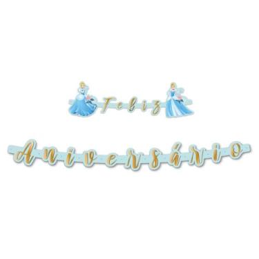 Imagem de Faixa Decorativa FELIZ ANIVERSÁRIO - Festa Cinderela - 01unidade - Reg