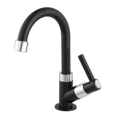 Imagem de Torneira Banheiro Lavabo Mesa  1/4 Volta C62  Preta - Caman Acabamento