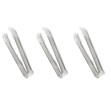 Imagem de Pinça Pegador Para Servir Churrasco Em Inox Kit 3 Unidades - Pantheon 