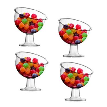 Imagem de Kit com 4 Taças de Acrílico Inclinada Pequena Festa Doces - 3T