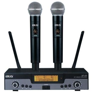 Imagem de Microfone Sem Fio Duplo BLG Uhf DSP - UF-03