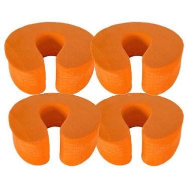 Imagem de Kit 4 Suporte Para Porta Salva Dedos Pancada Vento Protege Crianças e 
