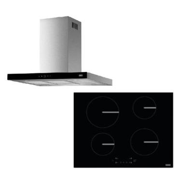 Imagem de Kit franke 2 peças coifa franke linea touch ilha 90cm 220v + cooktop f