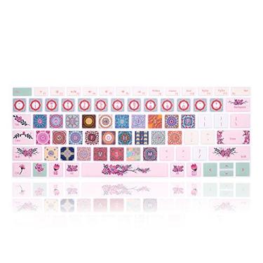 Imagem de MMDW Capa de silicone inglesa para teclado Microsoft Surface Pro 4 e Pro 7 2019/para Surface Pro 6 2018/para Surface Pro 5 2017 teclado para Surface Pro 6 12,3 polegadas, padrão étnico