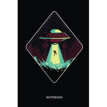 Imagem de Alien Notebook: Ufo Alien Abducting A Human Funny Uap | Alien Journal, Lined Journal Ufo, Ufo Journal, Lined Journal Alien, Size 6 X 9", 120 Pages.