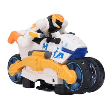 Imagem de Moto Acrobática Com Música de Luzes, Brinquedo de Motocicleta Giratório de 360 ​​graus, Design de Transformação Criativo para Crianças, Desenvolver Habilidades Com Brincadeiras