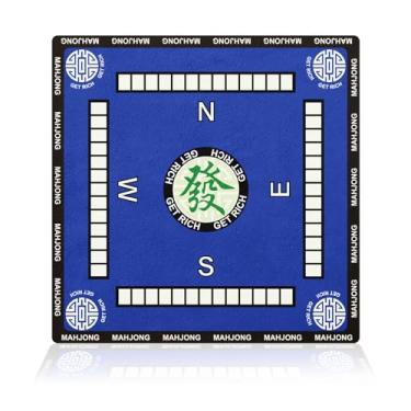 Imagem de Mahjong Mat,32.4 * 32.4 Inch Mahjong Mat for Table - Premium Noise Reduction and Non-Slip Game Mat Surface for Poker, Board Games Table Mat, Card Games, Tile Games