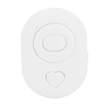 Imagem de Rolagem de Página Com Controle Remoto Bluetooth para Leitura, Câmera Com Obturador Remoto Bluetooth para Tirar Foto e Vídeo Clicker para Selfies, Recarregável por USB (Branco)