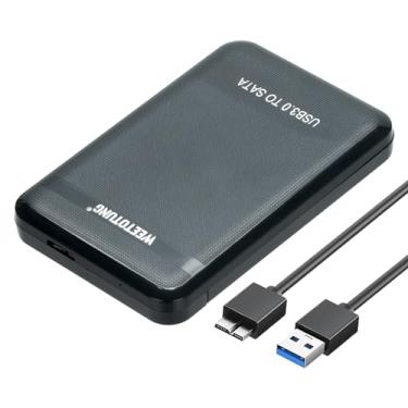 Imagem de WEETOTUNG Gabinete para Disco Rígido Externo de 2,5" Ssd Hdd Usb 3.0 para Adaptador Sata, Ferramenta Gratuita, Suporte para Disco Rígido Sata I/Iii 7 Mm 9,5 Mm com Uasp para Seagate Xbox Playstation T