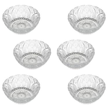 Imagem de Conjunto Elegante de Bowls de Vidro para Sobremesa Taças Empilháveis Toffee com 6 Peças 110ml Cada (6)