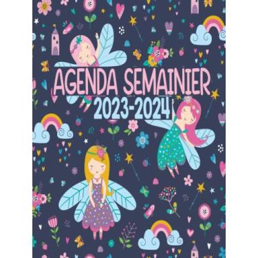 Imagem de Agenda Semainier 2023-2024: Agenda Semainier 24 Mois 2023-2024, Planificateur hebdomadaire grand format A4, 2 Pages Par Semaine, Jolie Couverture.