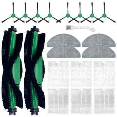 Imagem de Peças de reposição compatíveis com aspirador de pó robô iRobot Roomba Essential Series Y0140 Y0110 Y0112, acessórios incluem 2 escovas principais, 4 esfregões, 6 filtros Hepa, 8 escovas laterais