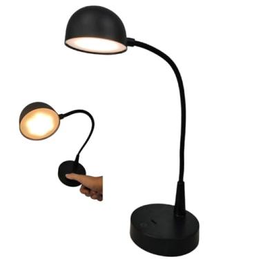 Imagem de Luminaria Abajur LED 3 Tons Touch Flexivel USB Bateria Recarregavel Mesa Sala Quarto Cabeceira Trabalho Home Office Recepçao Escritorio Iluminaçao Decoraçao