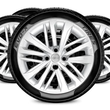 Imagem de Jogo Calota Aro 14 4x100 Design Cronos Compatível Fiat