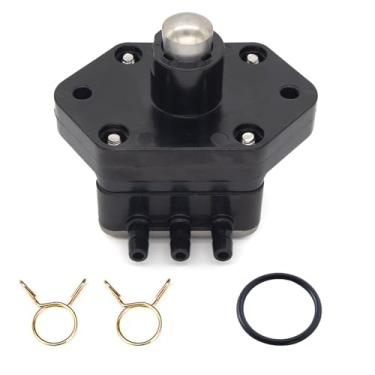 Imagem de QuickMarine Bomba de combustível 826398A1 com clipes e anel de vedação para motores de barco de popa Mercury Marine e Yamaha 25-60 HP substitui 826398A3 826398T3 62Y-24410-00