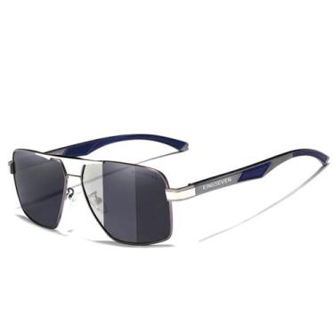 Imagem de Óculos De Sol Masculino Design Alumínio Lente Espelho Polarizada Uv400